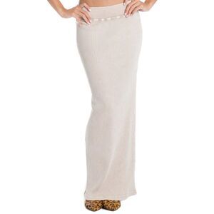 GREY Hard Tail Forever Easy Fit Ribbed Column Maxi Skirt